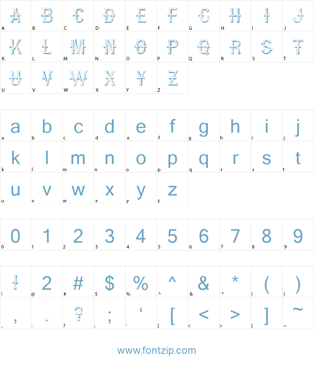 Wood Relief Font Character